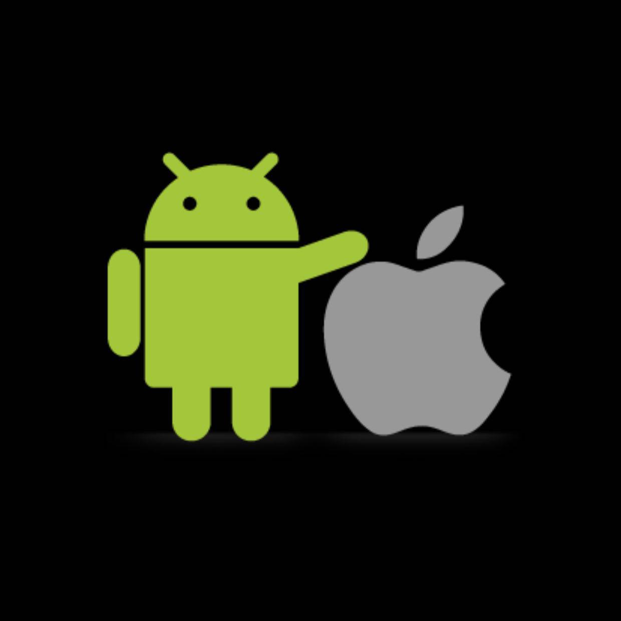 Ios android скачав. IOS Android. Логотип андроид. Андроид против айфона. Логотип андроид и айфон.